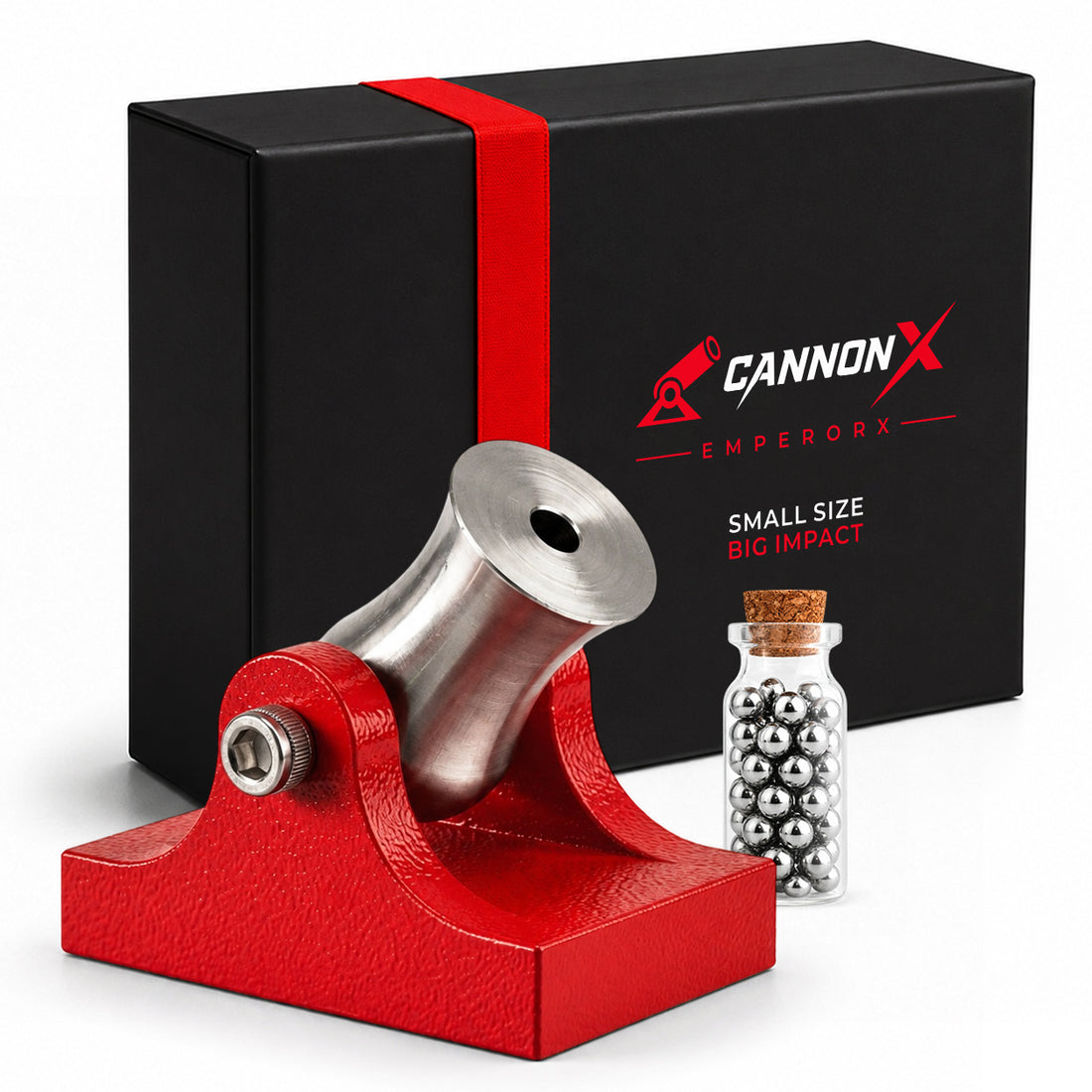 EMPEROR-X Mini Cannon with 50 Steel Balls (Royal Edition) – Luxury Metal Desk Showpiece